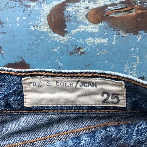 RAG & BONE Mid Rise Moto Denim Shorts Size 25 - Picture 5 of 12